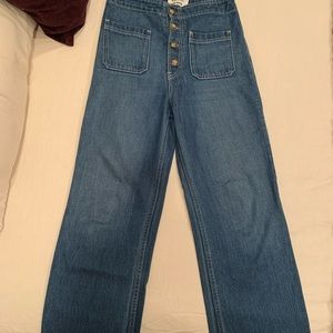 Reformation Eloise jeans in blue.